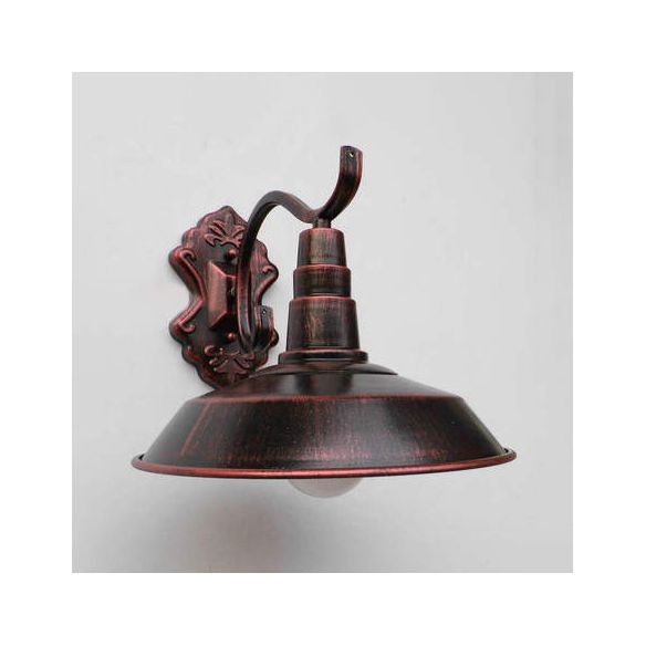 1 Glühbirne Scheunenleuchte Bauernhausstil Kupfer-/Rost -Schmiedeeisenwandlampe für Korridor