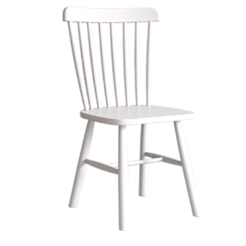 White Dining Table Set 1/5/7 Pcs Rubberwood Solid Wood Dining Table and Chairs