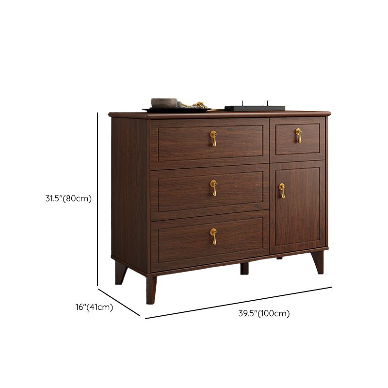 Contemporary Glam Storage Chest Dresser Wooden Chest with Drawers