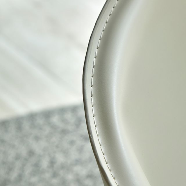 Silla de comedor de metal moderno, silla de comedor de cuero para uso en restaurantes