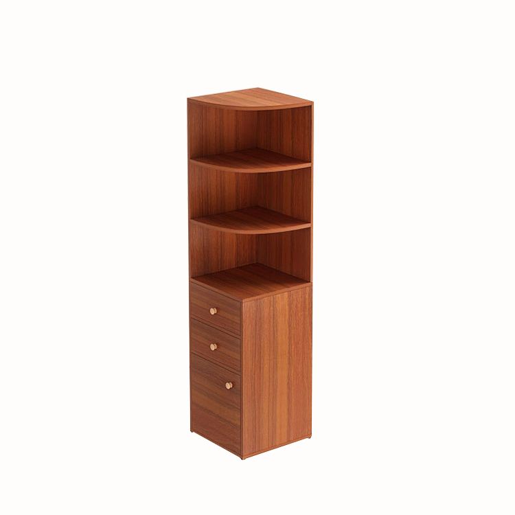 Modern Wooden Bookcase Storage and Display Shelves 64.2" H X 15.7" W Bookshelf with Drawer