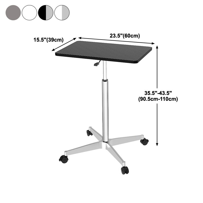 Modern Style Wooden Office Desk Rectangular Adjustable Desk with Caster Wheels