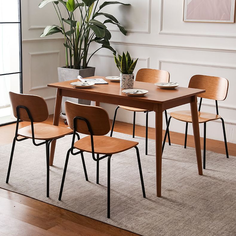Metal Industrial Style Dining Side Chair Indoor Open Back Dining Side Chair