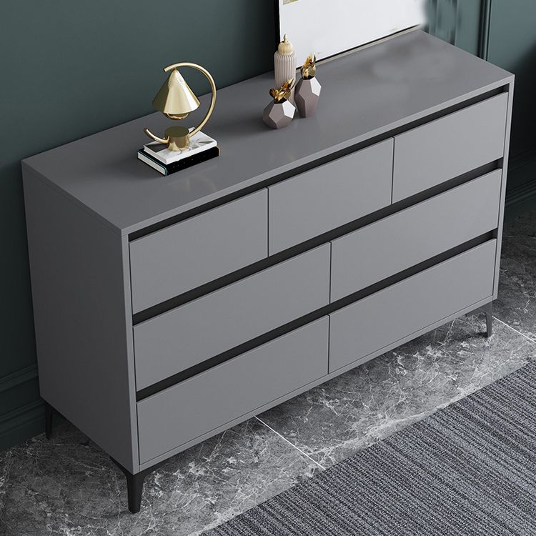 Contemporary Horizontal Double Dresser Wood Storage Chest Dresser for Bedroom