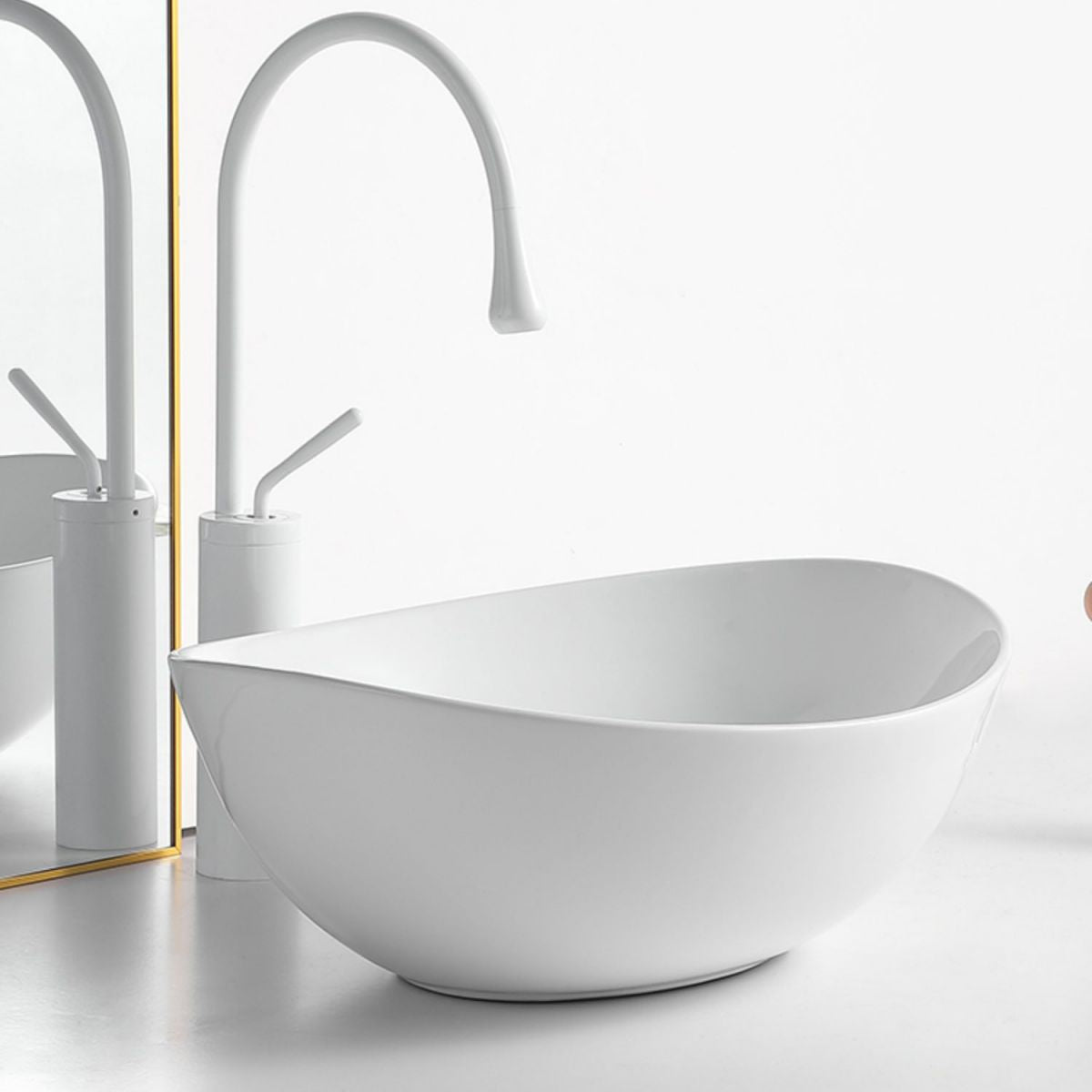 White Trough Bathroom Sink Modern Porcelain Trough Bathroom Sink