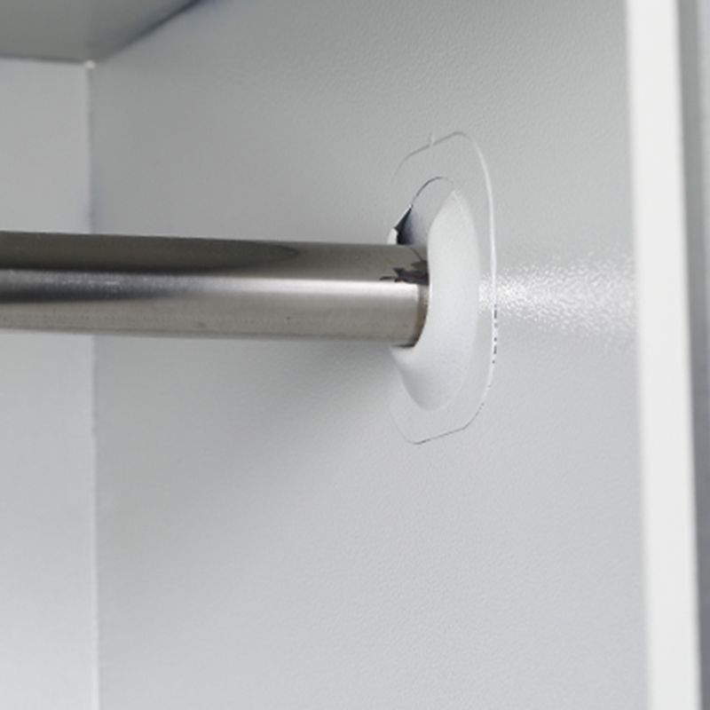 Contemporary Style Wardrobe Armoire Grey Steel Wardrobe Cabinet