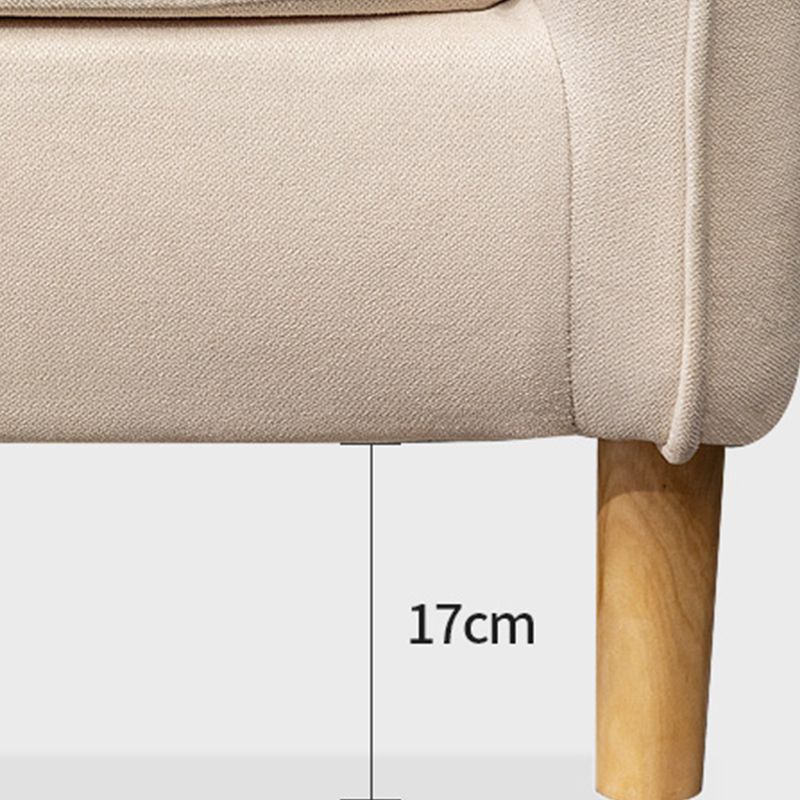 Contemporary Cotton Blend Tufted Slipcovered Sofa with Square Arm
