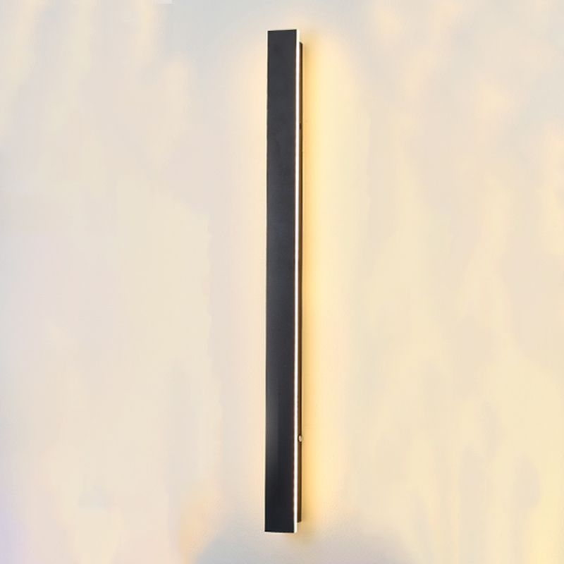 Luz de luz lineal de estilo contemporáneo Lights Metal 1 Light LED de pared LED en negro