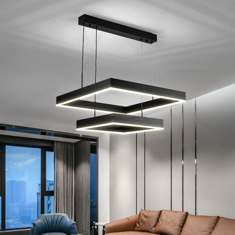 Luz de lujo moderno moderno simple led encogedor led lámpara luz para sala de estar comedor