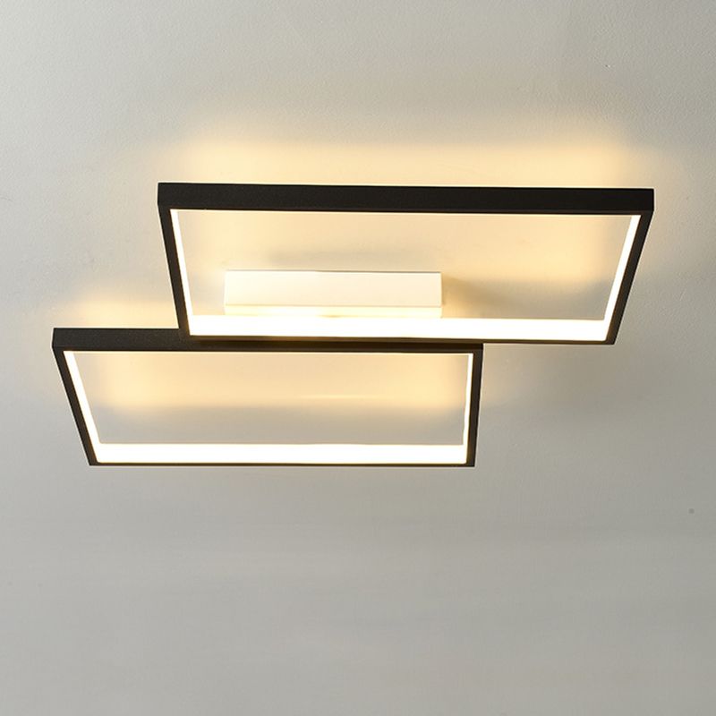 Black Shaded Ceiling Mount Light Fixture Modern LED Acrylic Ceiling Light Fixture