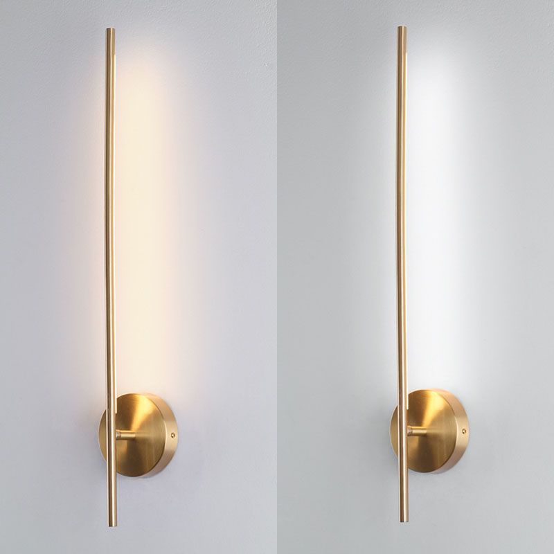 Gold Copper Linear Wall Lamp Sconce Contemporary Sconce Lamp for Living Room