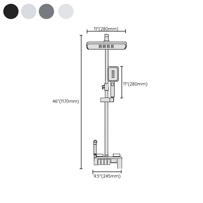 Modern  Pressure Balanced Diverter Valve Shower Faucet Adjustable Shower System