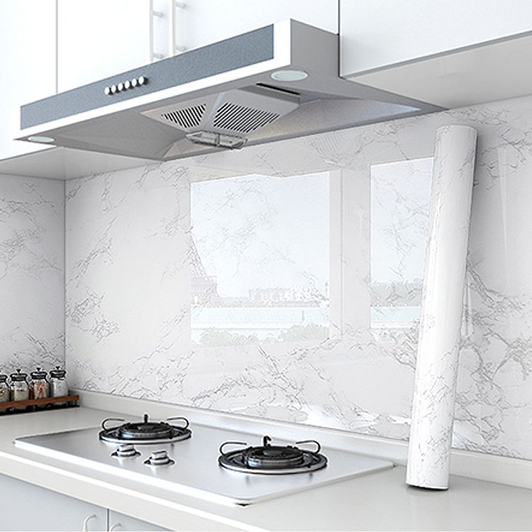 Modern Peel & Stick Field Tile PVC Rectangular Wallpaper for Kitchen