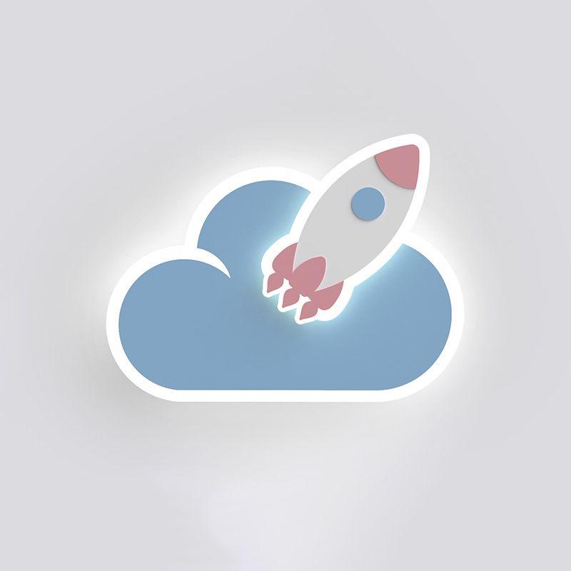 Metal Macaron Color Spliques Splone Cloud Forma LED de estilo de montaje de pared de estilo simple