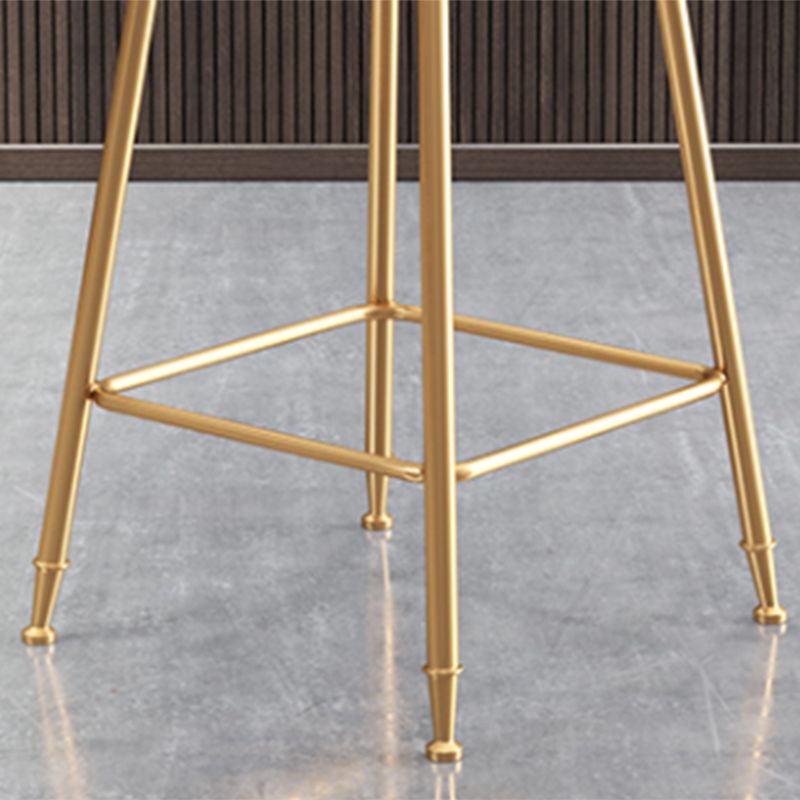 Nordic Style Bar-stool Round Seat Counter Bar Stool with Metal Legs for Home Use