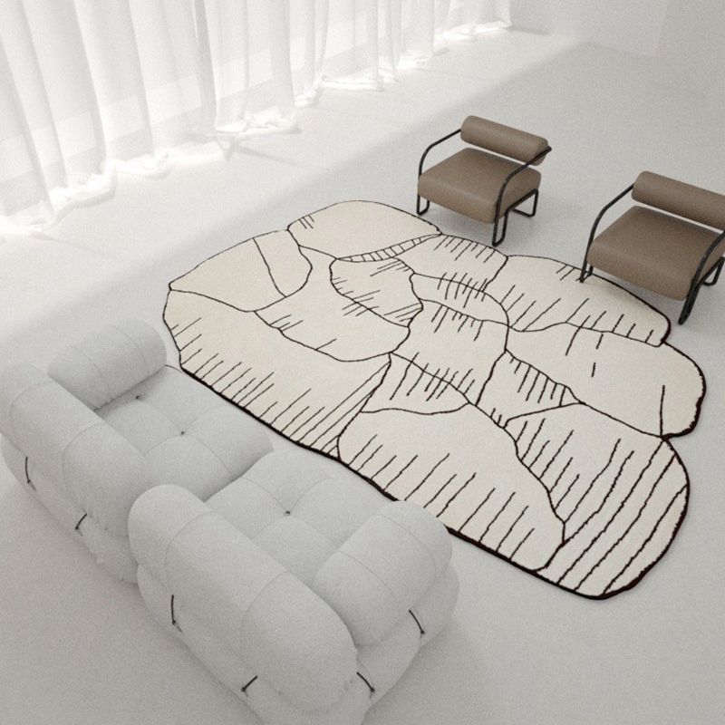 Chique modern tapijtstreeppatroon Polyester gebied Tapijt niet-slip achterste tapijt voor woningdecoratie