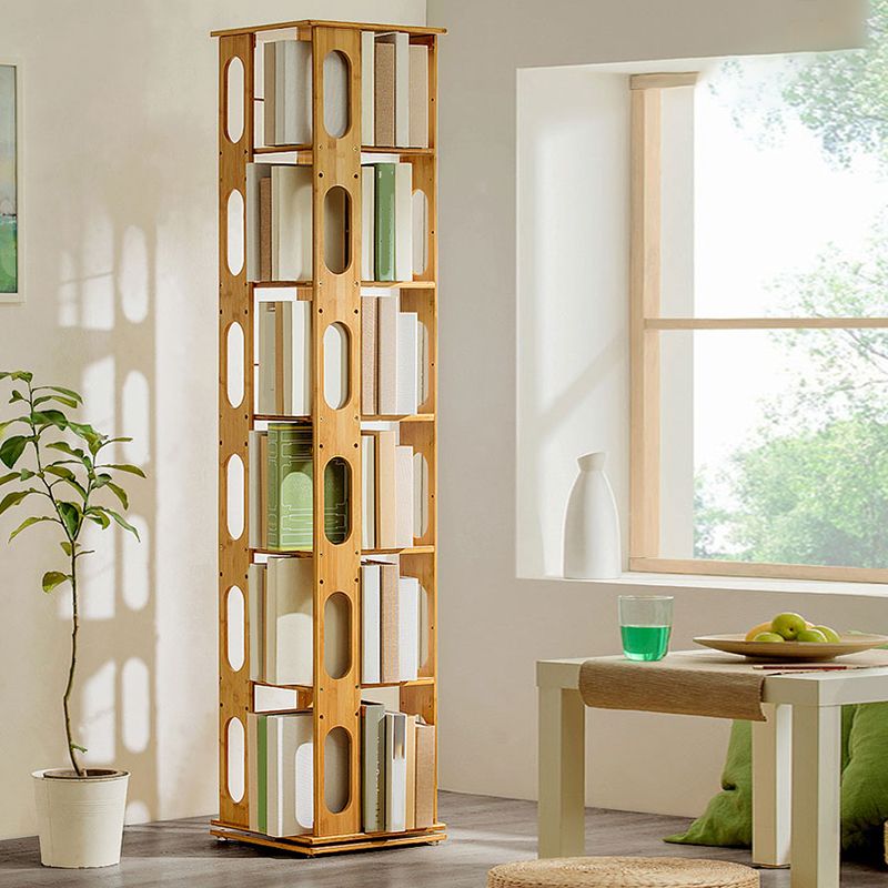 Modern Open Back Vertical Bookshelf Engineered Wood Bookcase for Study Room