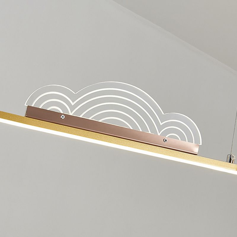 Nordic Island Light Modern Simple LED Chandelier Lamp Fixture for Dining Room