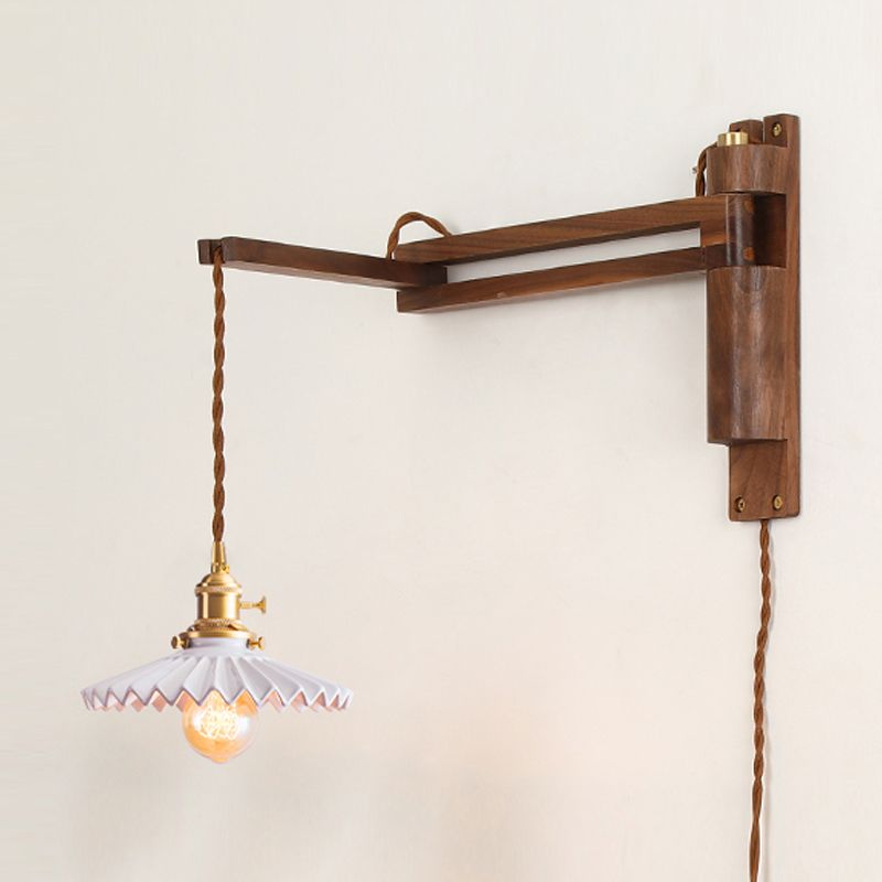 1 appliques murales géométriques légères lampes murales en bois de style moderne