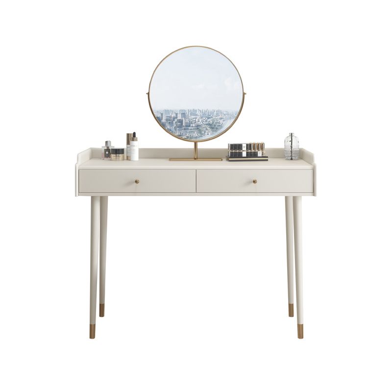 Bedroom Contemporary Storage Box 2-Drawer Cream Vanity Dressing Table