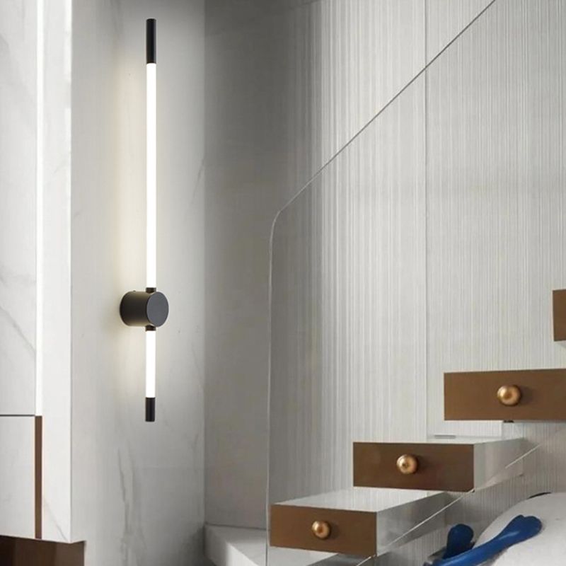 Golden/Black Linear Wall Light Sconces Modern LED Sconces for Living Room