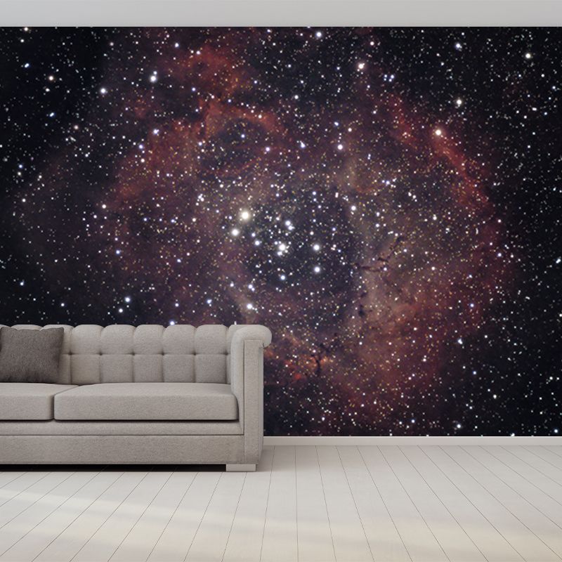 Stars Wall Mural Modern Dreamy Universe Wall Decor for Reading Room Bedroom