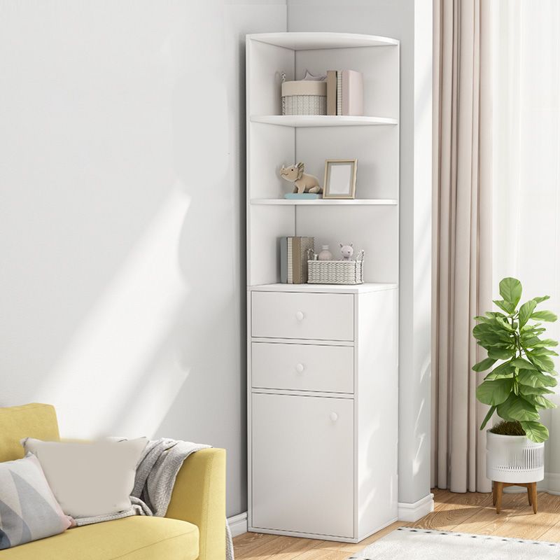 Contemporary Accent Cabinet with Drawers and 1 Wooden Door and Shelves
