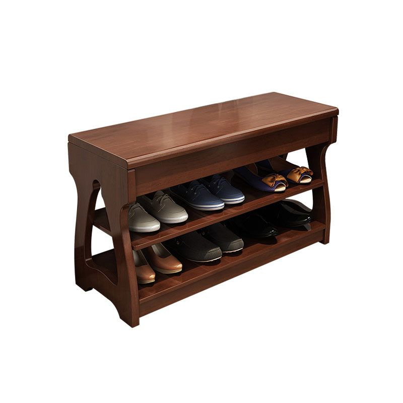 Modern Entryway Bench Wooden Seating Bench with Shoe Storage , 12" Width