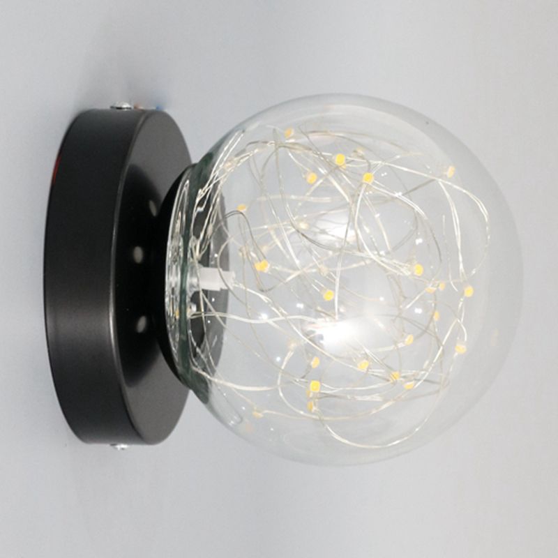 Plafonnier en forme de boule, style moderne et simple, en verre, 1 lumière, montage encastré, pour allée de balcon