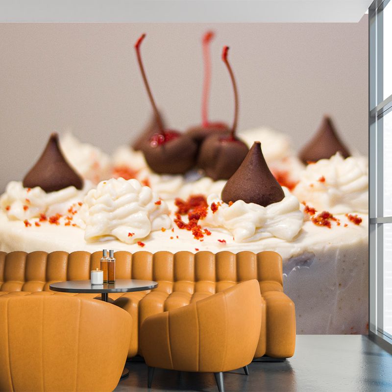 Minimalism Style Sweet Cake Mural Decal Waterproofing Wall Decor for Cake Shop