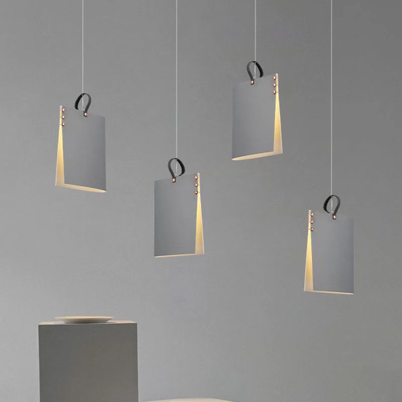Book Shape Hanging Pendant Light Macaron Fabric Pendant Light Fixtures for Library