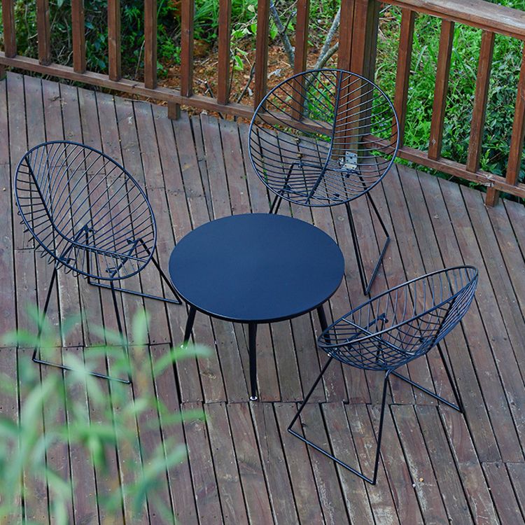1/2/3/4/5 Pieces Dining Table Set Metal Round Bistro Table Set