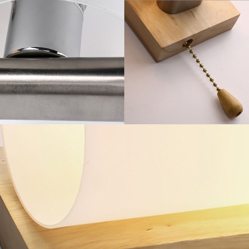 Simple Tube Shape Sconce Lighting Opal Glass 1 Bulb White Finish Wall Lamp for Bedroom Cafe