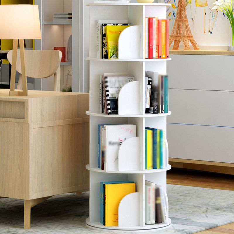 Libreria per angoli angoli di legno fabbricato bianco contemporaneo chiuso.