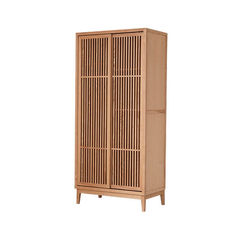 Modern Solid Wood Wardrobe Freestanding Bedroom Wardrobe with Legs