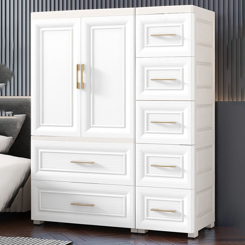 White Plastic Contemporary Storage Cabinet Interior Cabinet for Bedroom