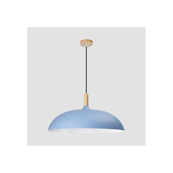 Luce a sospensione con soffitto a piattino colorato di caramelle 1 luce 14 "/18" W Nordic Alluminio appeso Luce per ufficio