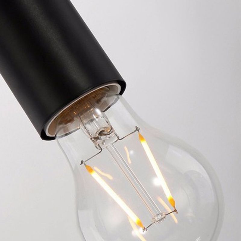 Black Fish Shaped Suspension Light Nordic Style Iron 1 Head Dining Room Pendant Ceiling Light