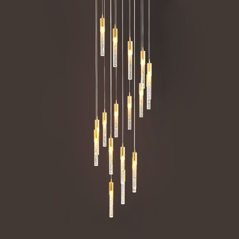 Column Hanging Light Fixtures Post-Modern Aluminum Ceiling Pendant for Living Room