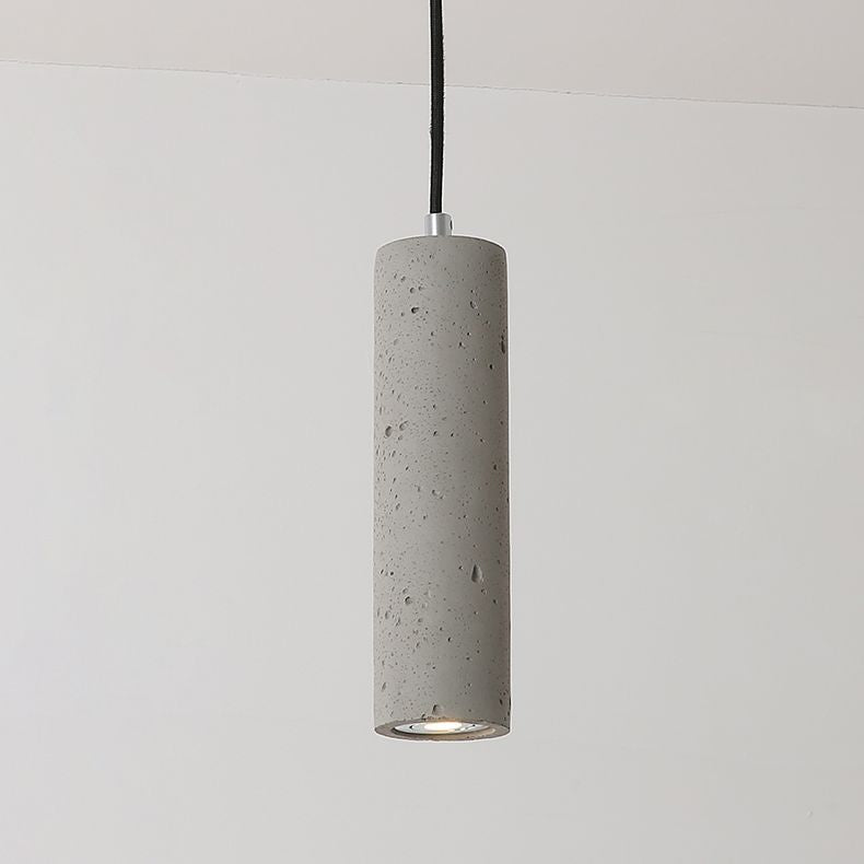 Nordic Modern Cylindrical Shape Pendant Light Concrete Small Suspension Light  for Living Room