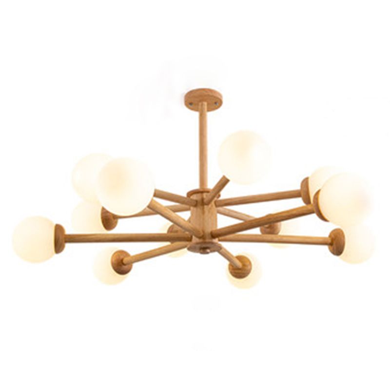 Originele houten moleculaire styling kroonluchter moderne eenvoud stijl woonkamer verlichting armatuur