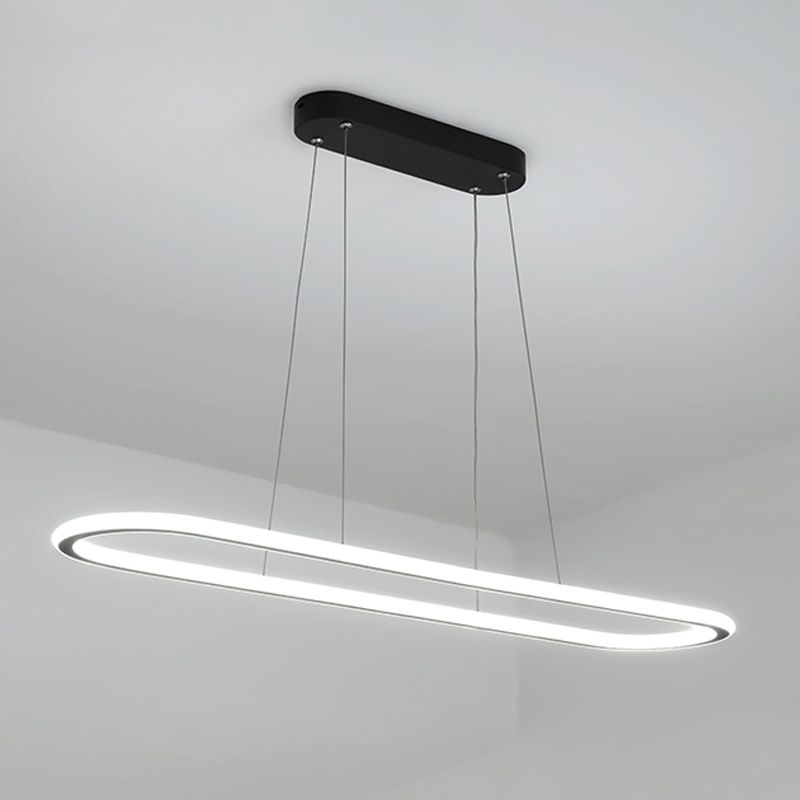 Nordic Minimalist Island Light Modern LED Pendant Lamp with Silica Gel Shade