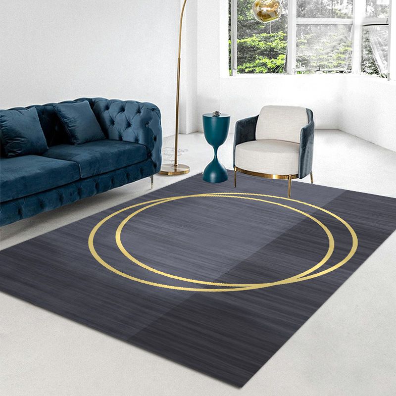 Modern Gray Tone Carpet Gorgeous Polyester Indoor Rug Living Room Area Rug with Non-Slip Backing