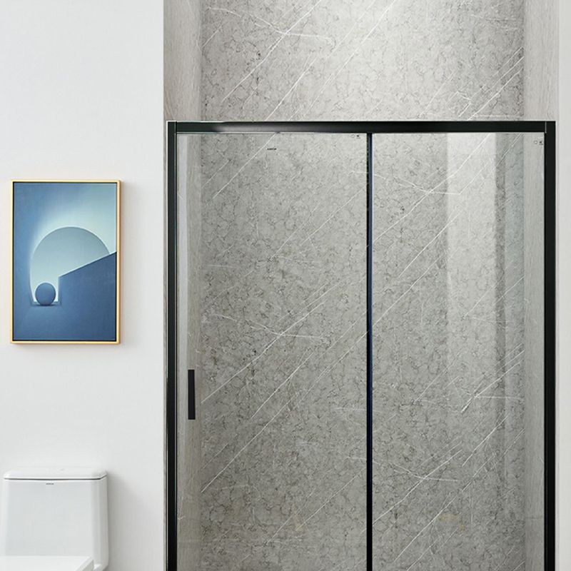 One-shaped Sliding Shower Bath Door Transparent Tempered Glass Shower Door