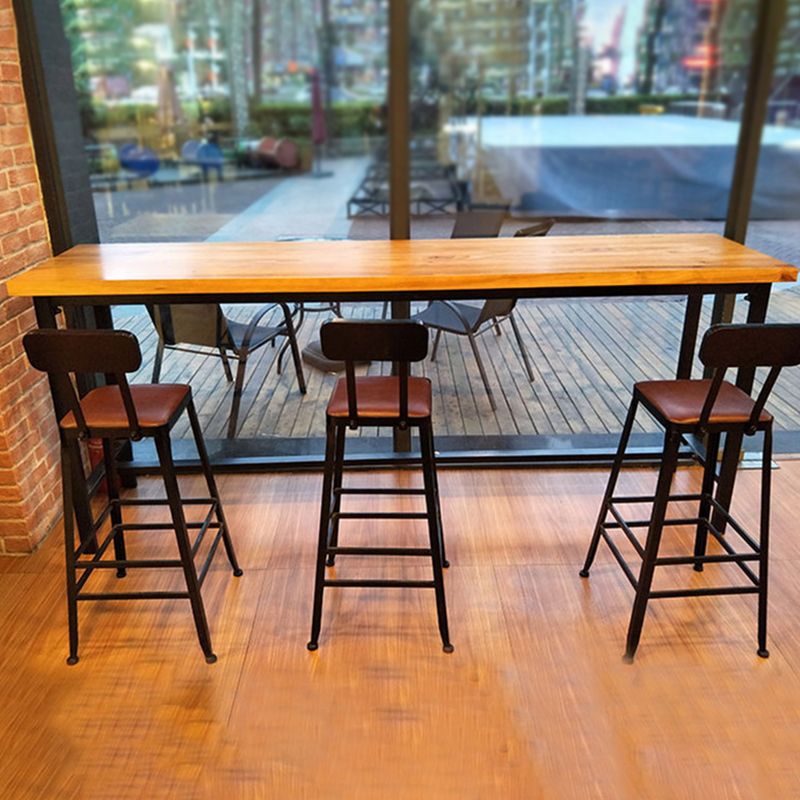 Contemporary Pub Table Bar Height Rectangle Bar Table for Indoor