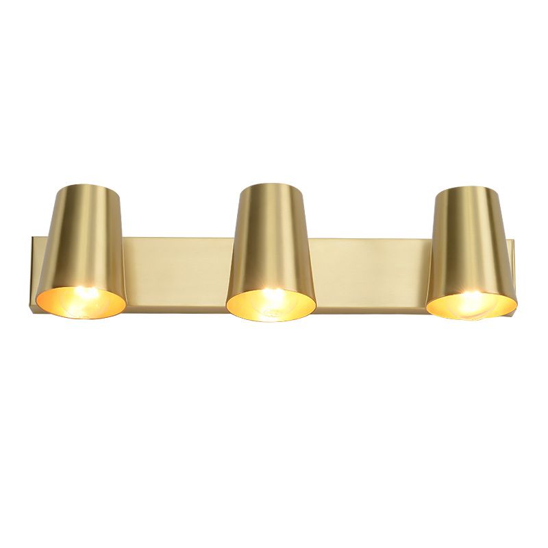 Postmodern Sconce Lights Golden Multi-Blub Metal Wall Mounted Lamps for Bathroom