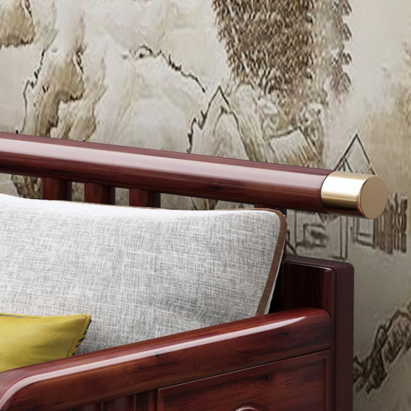 Traditional with Arms Chaise with Pillow Round Arms for Living Room