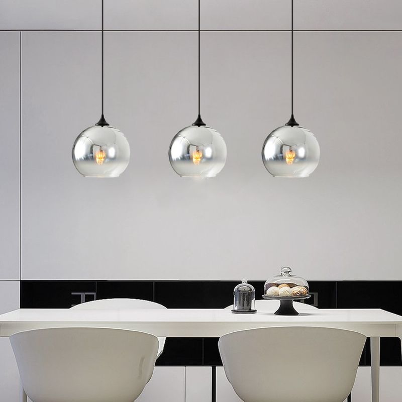 Moderner Stil sphärischer Form anheizt Anhänger Beleuchtung Glas 1 Lichtheiztlicht Licht für das Restaurant