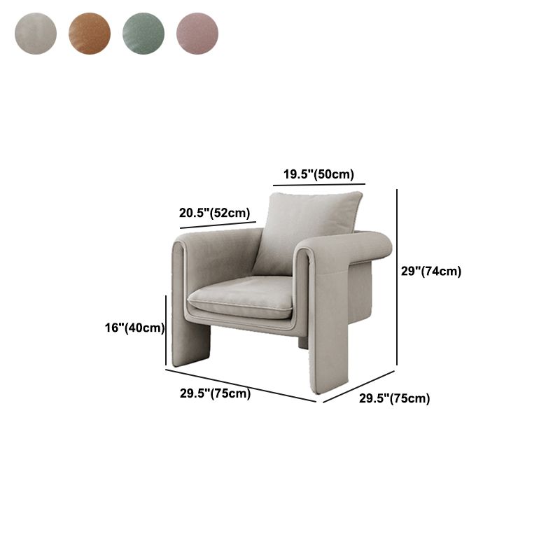 Contemporary 29.5" Wide Solid Color Pillow Back Sponge Arm Chair