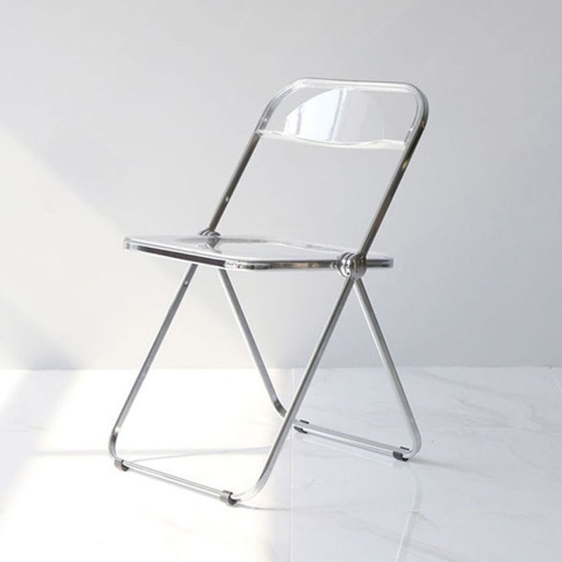 Chaise latérale pliante ouverte en plastique de style industriel